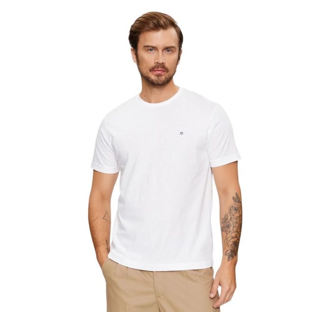 Gant White Cotton Men's T-Shirt